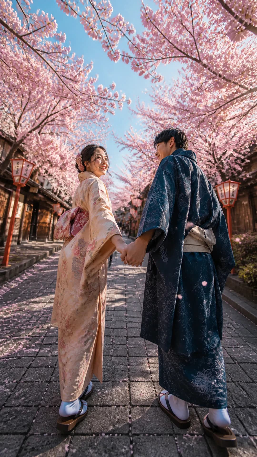 Sakura season atmosphere in Kyoto, Japan